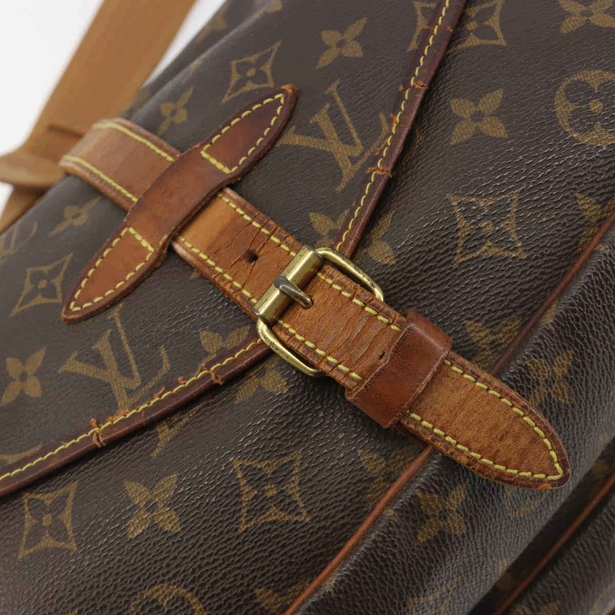 LOUIS VUITTON Monogram Saumur 30 Shoulder Bag M42256 LV Auth gh2324