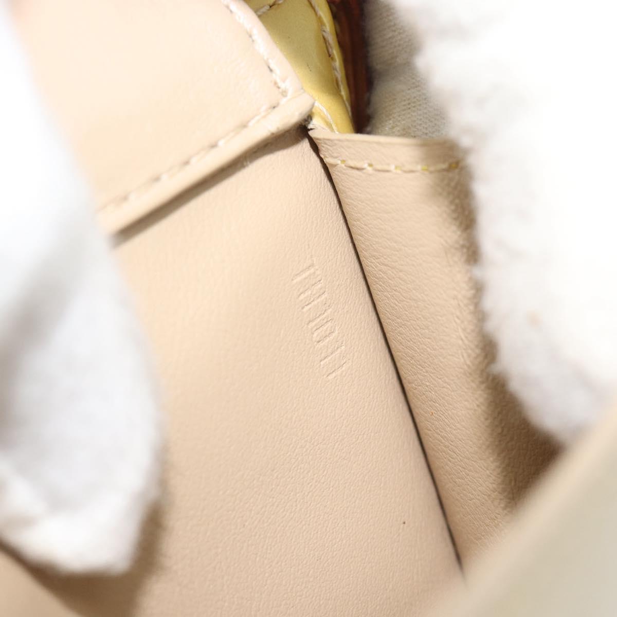 LOUIS VUITTON Monogram Vernis Motto Accessory Pouch Beige M91136 LV Auth gh2331A