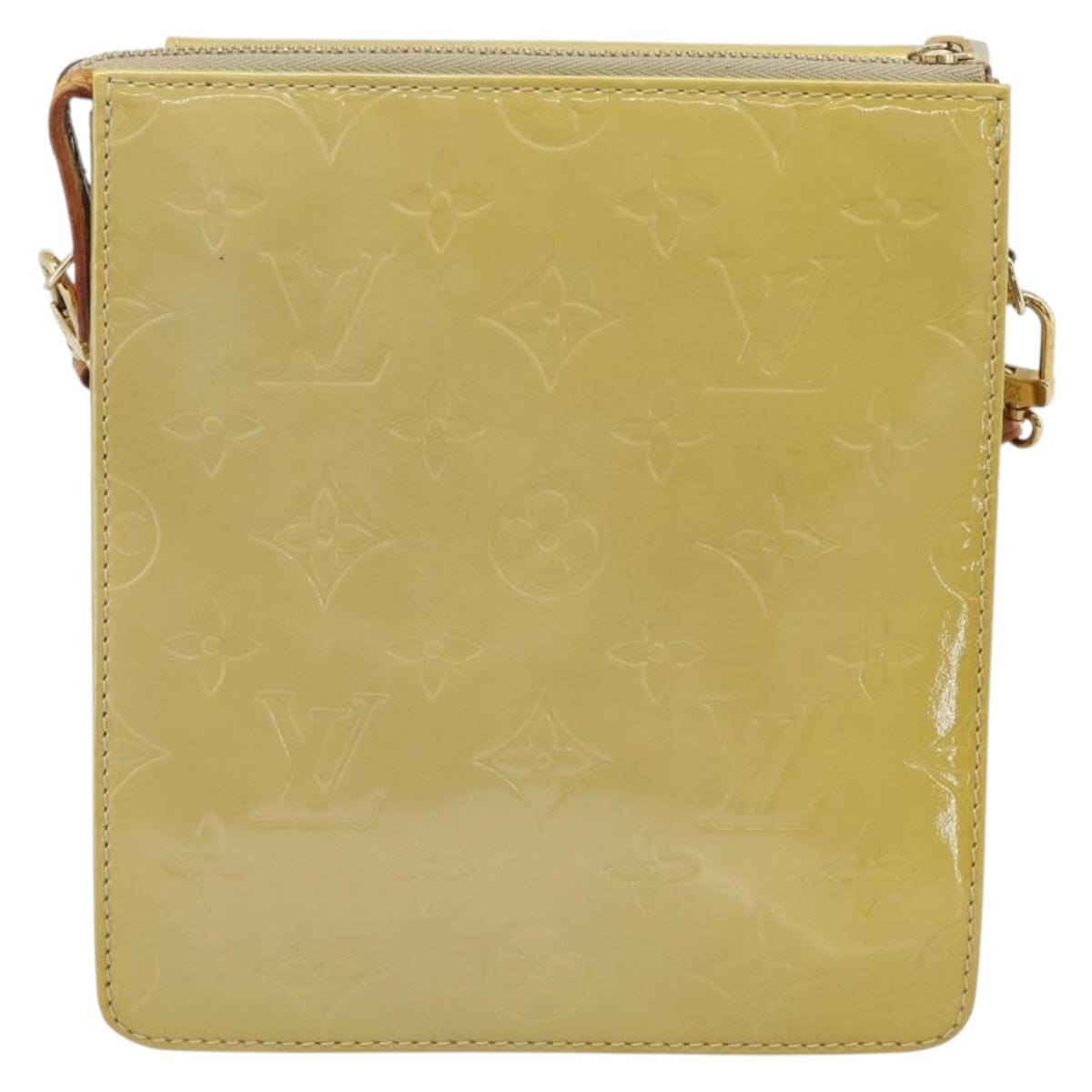 LOUIS VUITTON Monogram Vernis Motto Accessory Pouch Beige M91136 LV Auth gh2331A