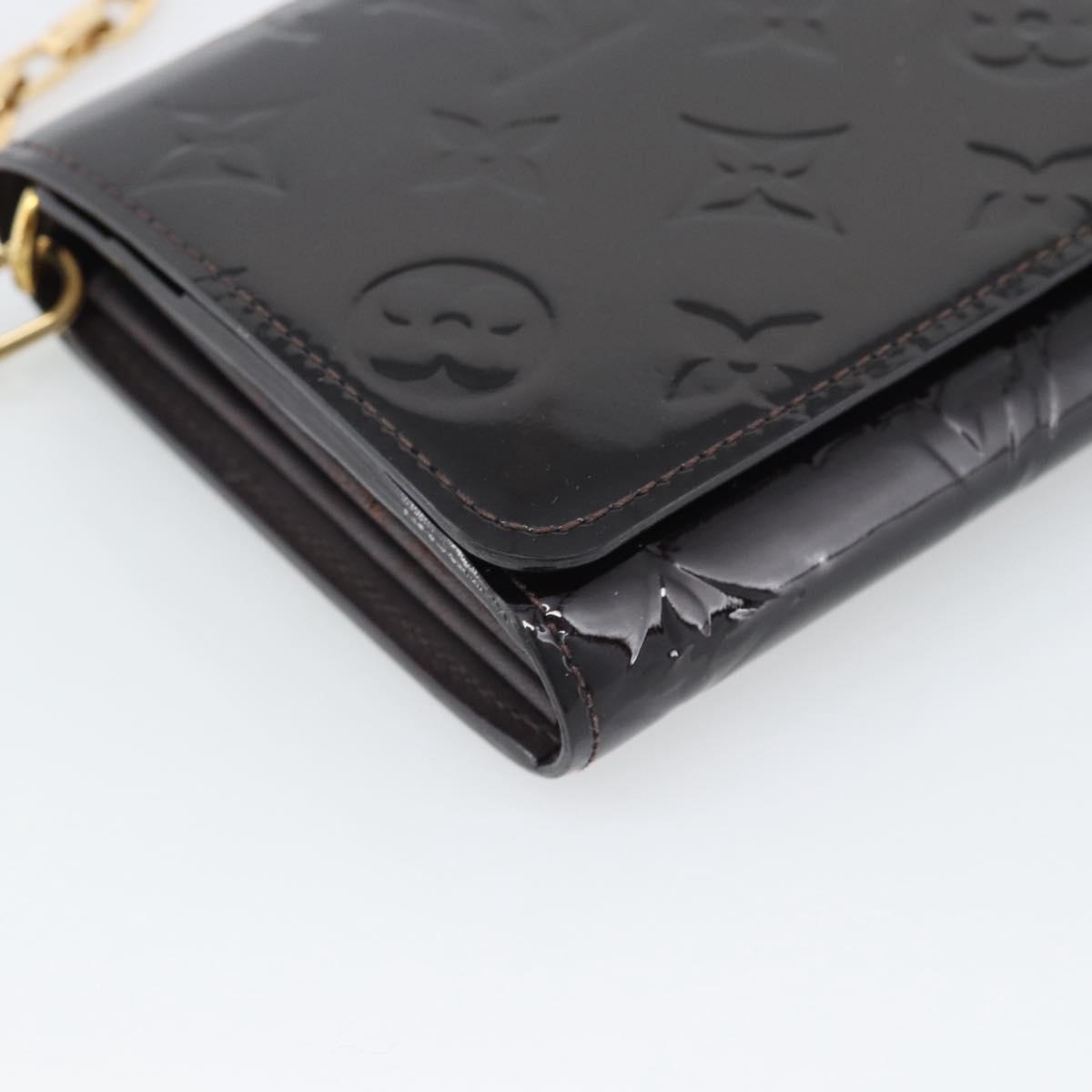 LOUIS VUITTON Monogram Vernis Portefeiulle Sarah Chain M90088 LV Auth gh2334V