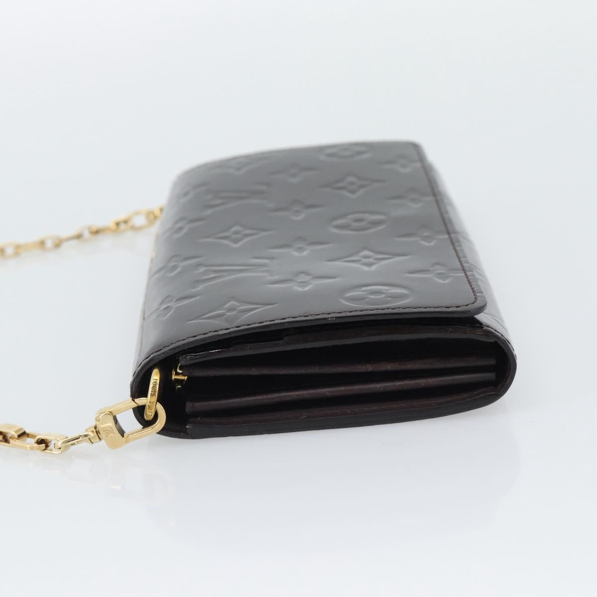 LOUIS VUITTON Monogram Vernis Portefeiulle Sarah Chain M90088 LV Auth gh2334V