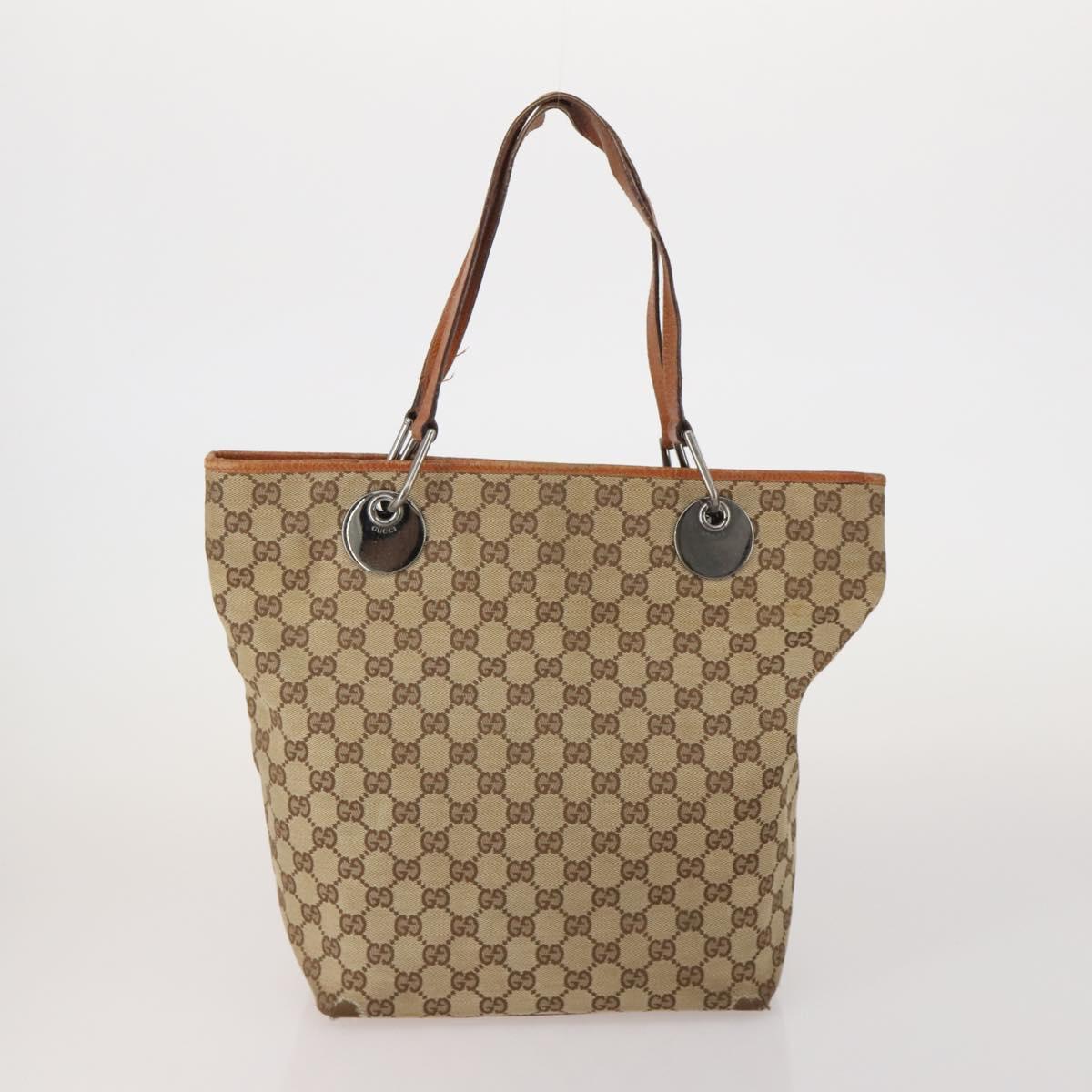 GUCCI GG Canvas Shoulder Bag Hand Bag 3 Set Beige Pink Silver Auth gh2336