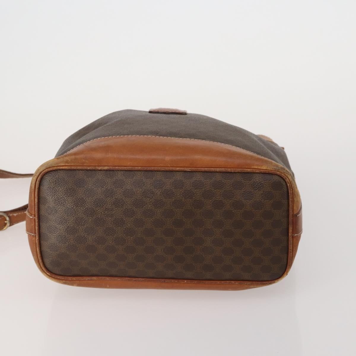 CELINE Dior Trotter Macadam Shoulder Bag Canvas PVC 2 Set Brown Red Auth gh2338