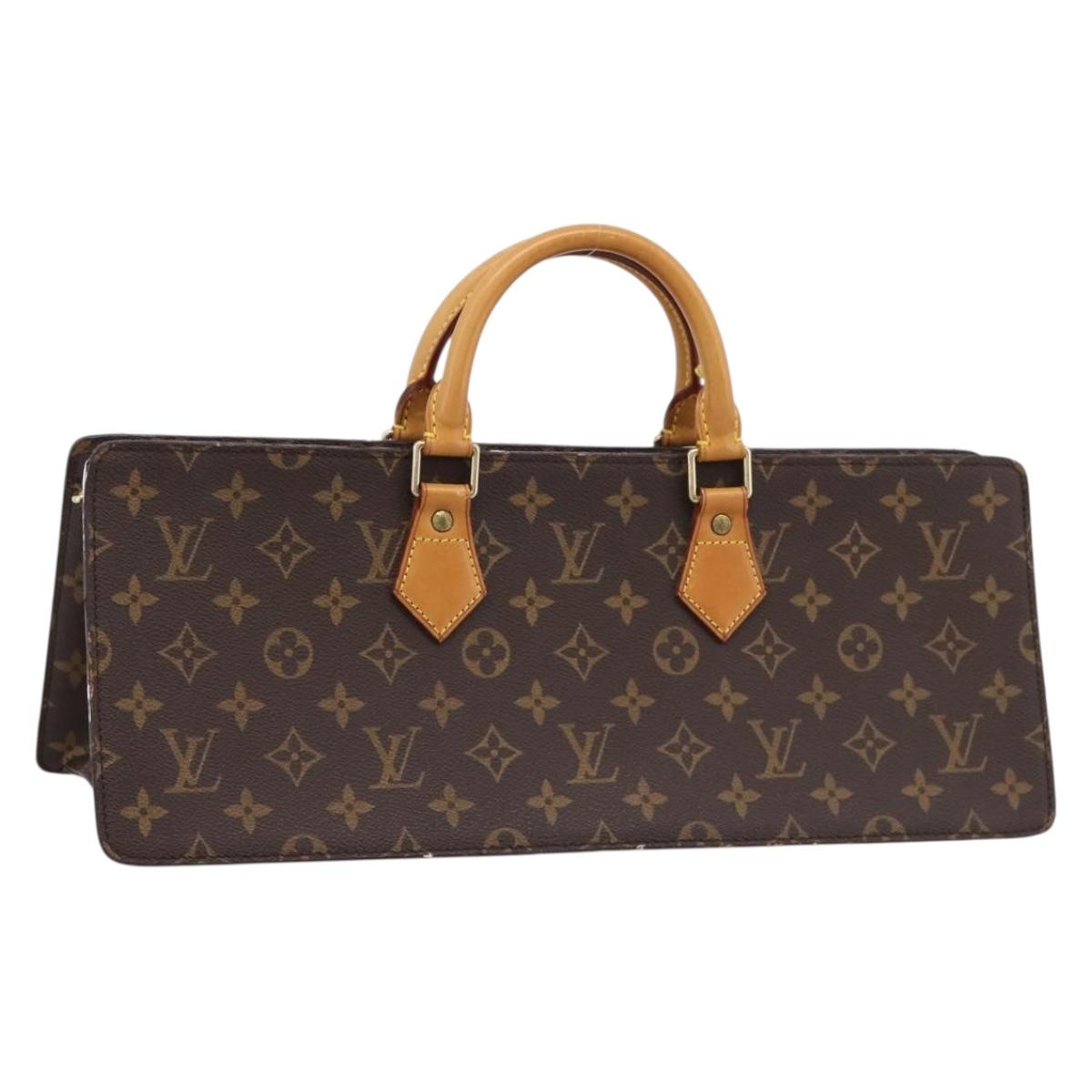 LOUIS VUITTON Monogram Sac Triangle Hand Bag M51360 LV Auth gh2339A