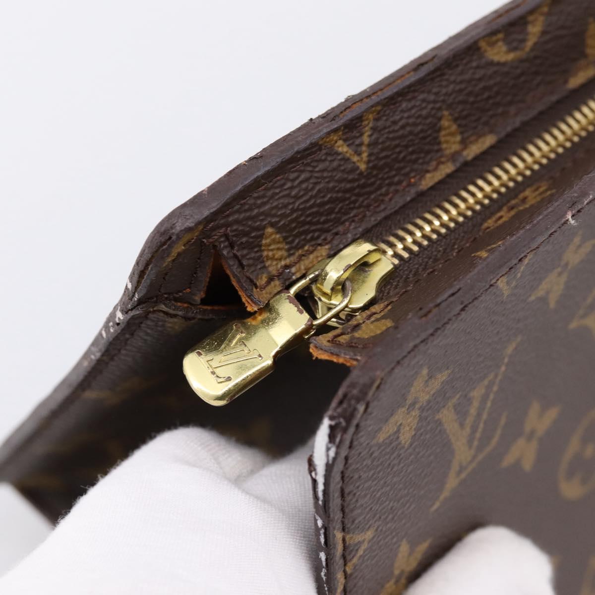 LOUIS VUITTON Monogram Sac Triangle Hand Bag M51360 LV Auth gh2339A