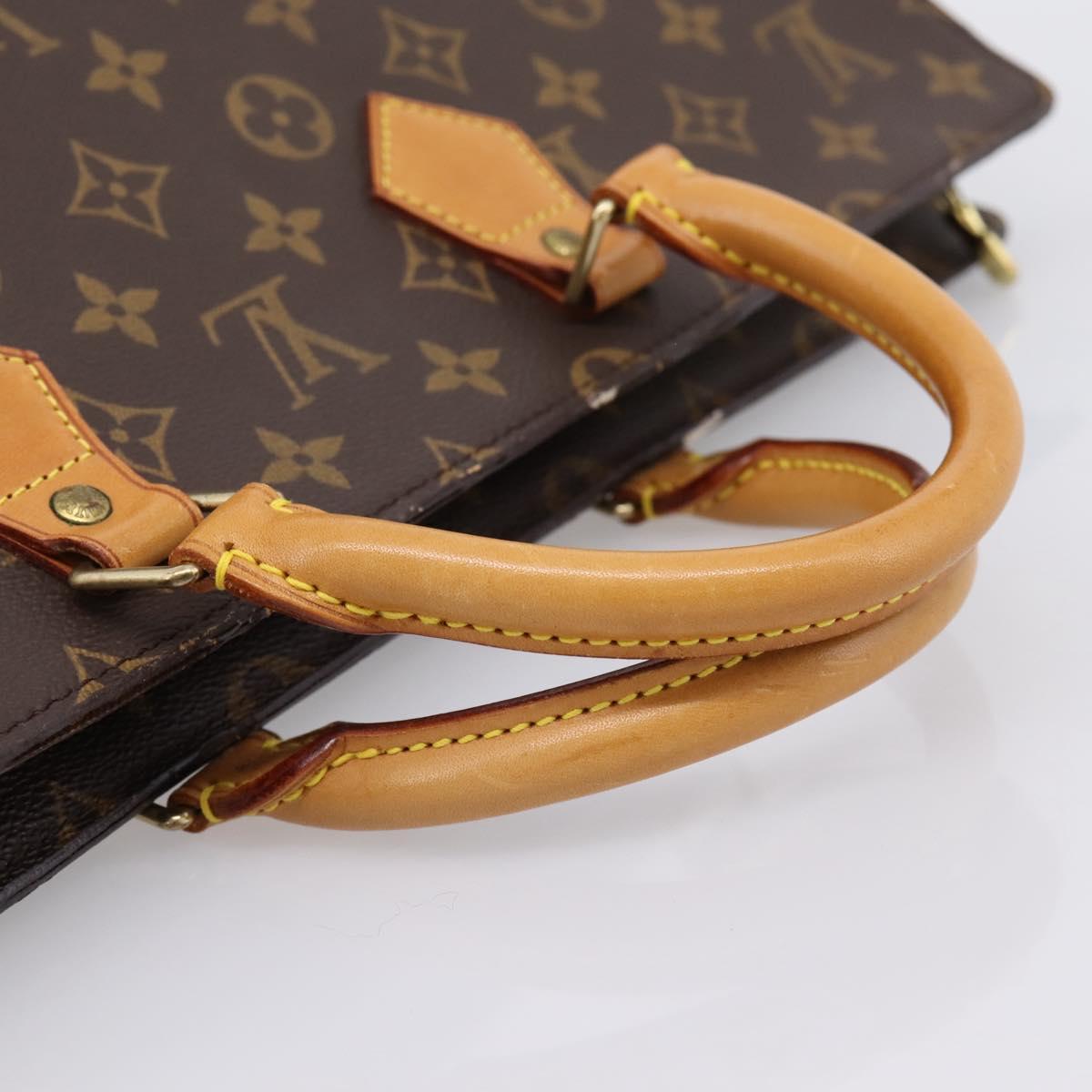 LOUIS VUITTON Monogram Sac Triangle Hand Bag M51360 LV Auth gh2339A
