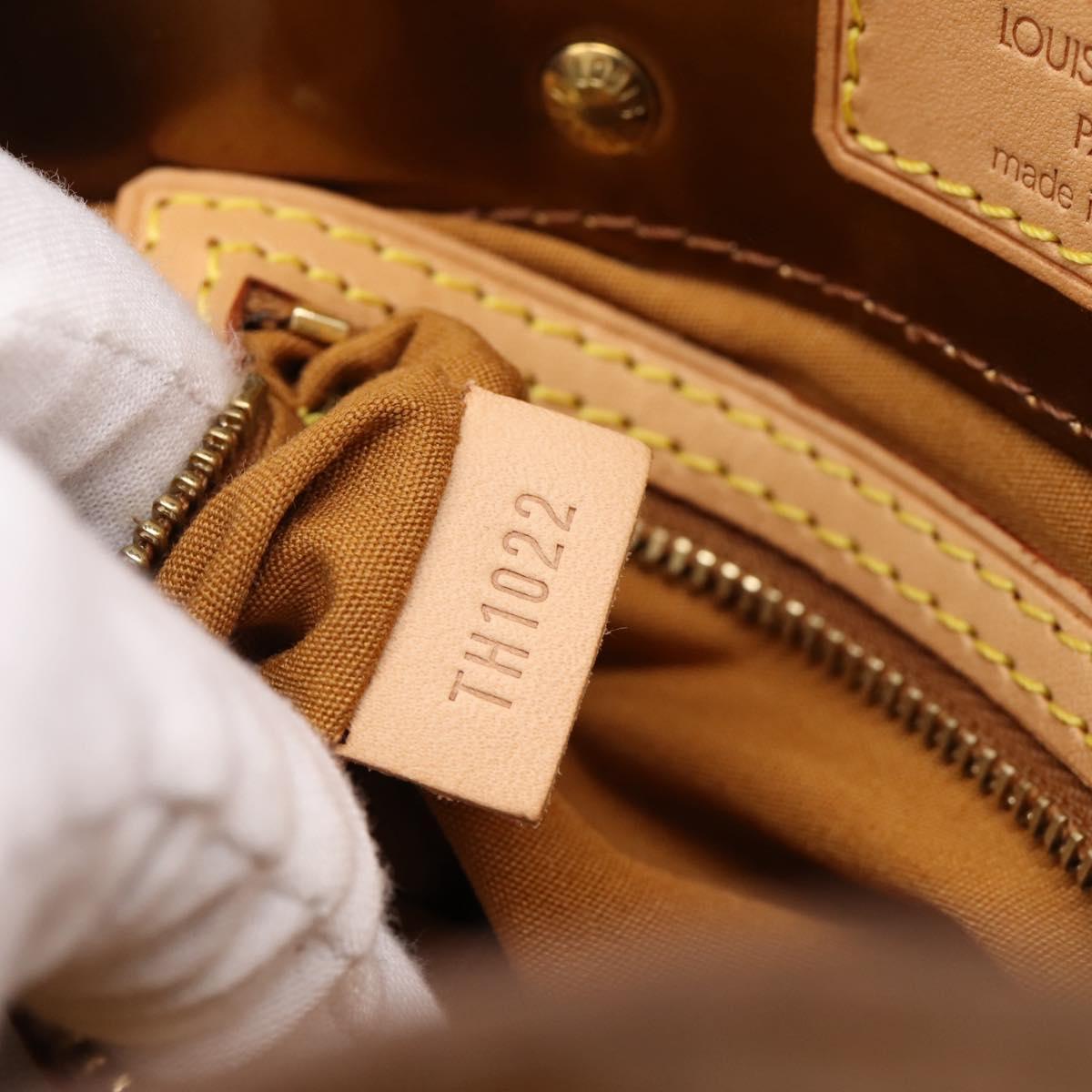 LOUIS VUITTON Monogram Vernis Reade PM Hand Bag Bronze M91146 LV Auth gh2341V