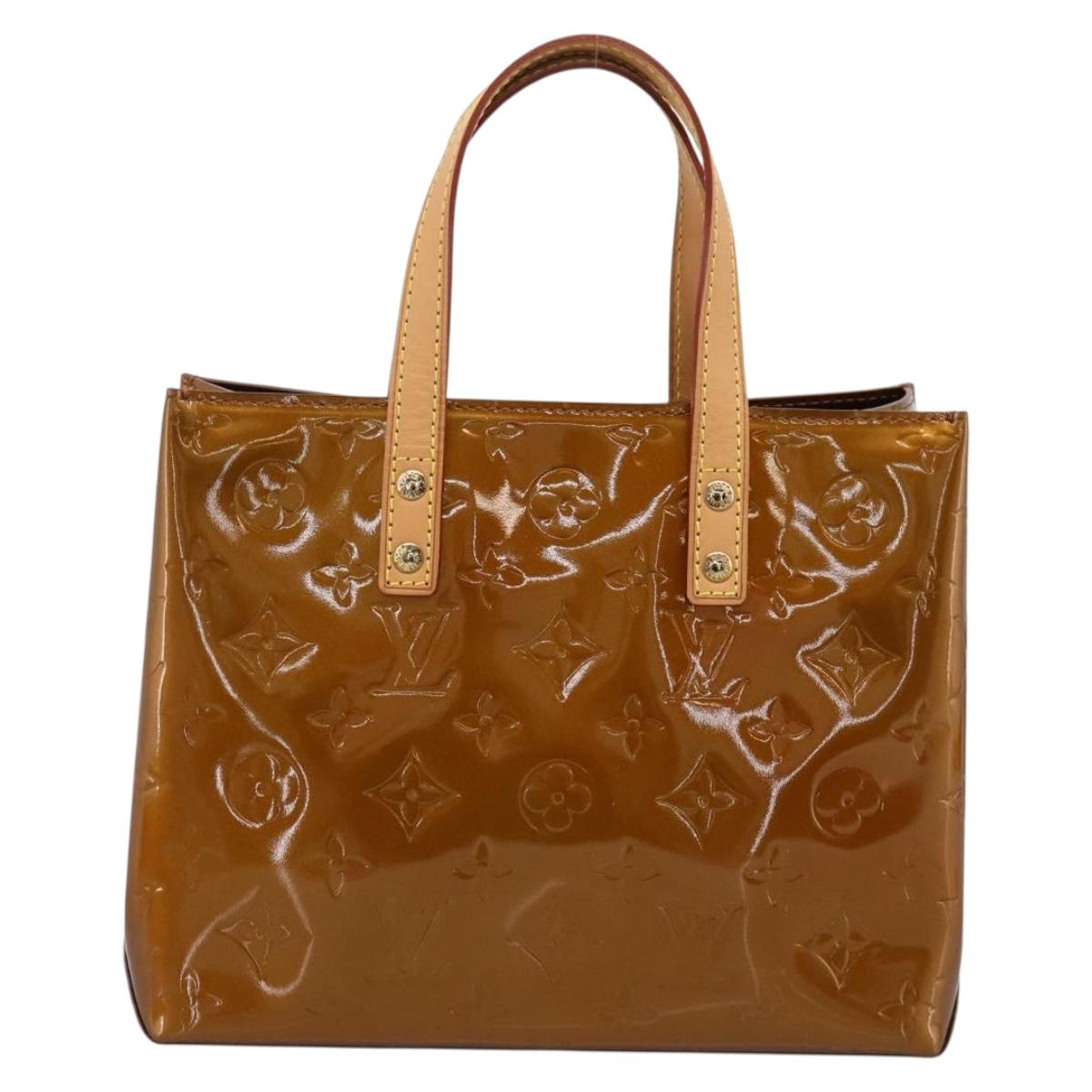 LOUIS VUITTON Monogram Vernis Reade PM Hand Bag Bronze M91146 LV Auth gh2341V