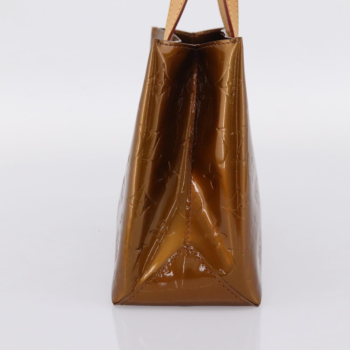 LOUIS VUITTON Monogram Vernis Reade PM Hand Bag Bronze M91146 LV Auth gh2341V