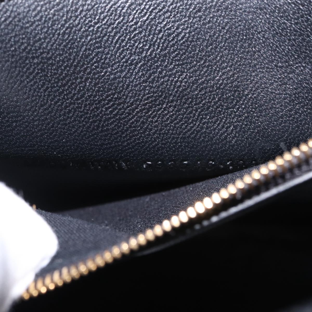 BALENCIAGA Hour Glass Small Hand Bag Leather 2way Black Gold 693546 Auth gh2347V