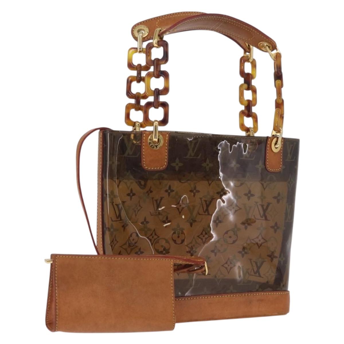 LOUIS VUITTON Monogram Vinyl Cabas Amble PM Tote Bag Brown M92502 LV Auth gh2349