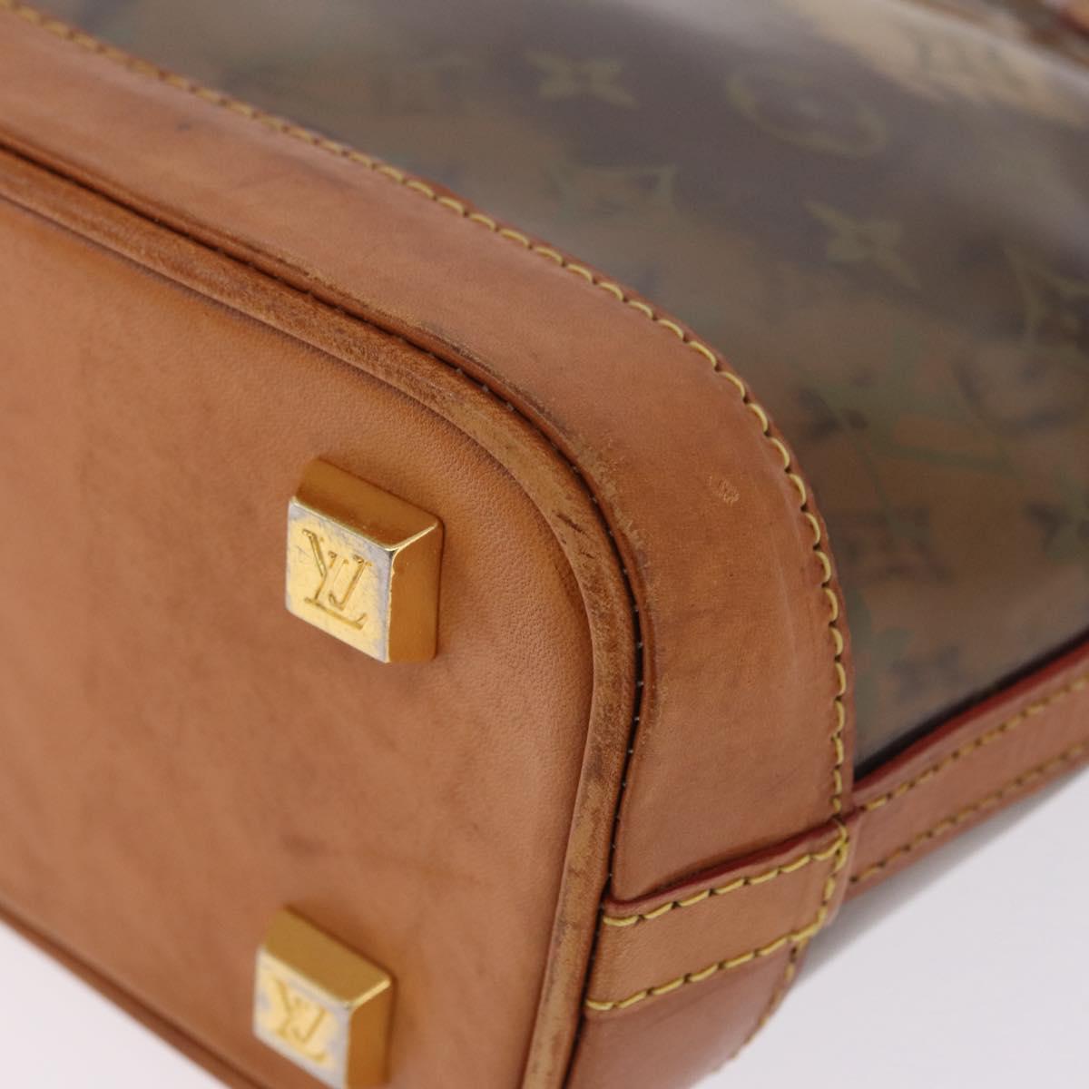 LOUIS VUITTON Monogram Vinyl Cabas Amble PM Tote Bag Brown M92502 LV Auth gh2349