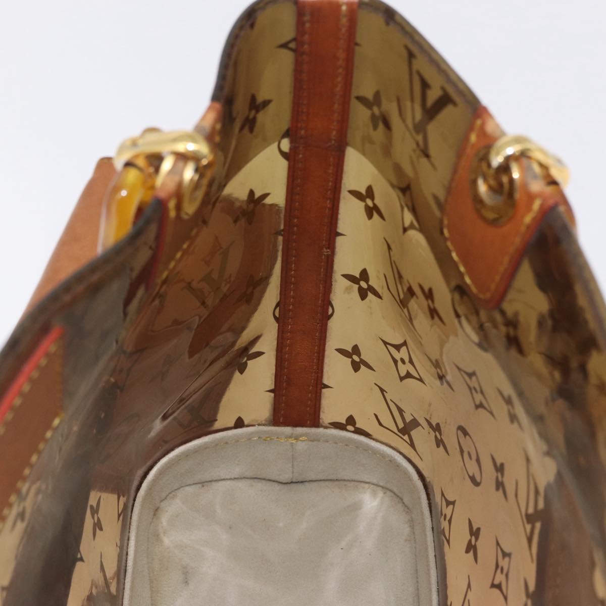 LOUIS VUITTON Monogram Vinyl Cabas Amble PM Tote Bag Brown M92502 LV Auth gh2349