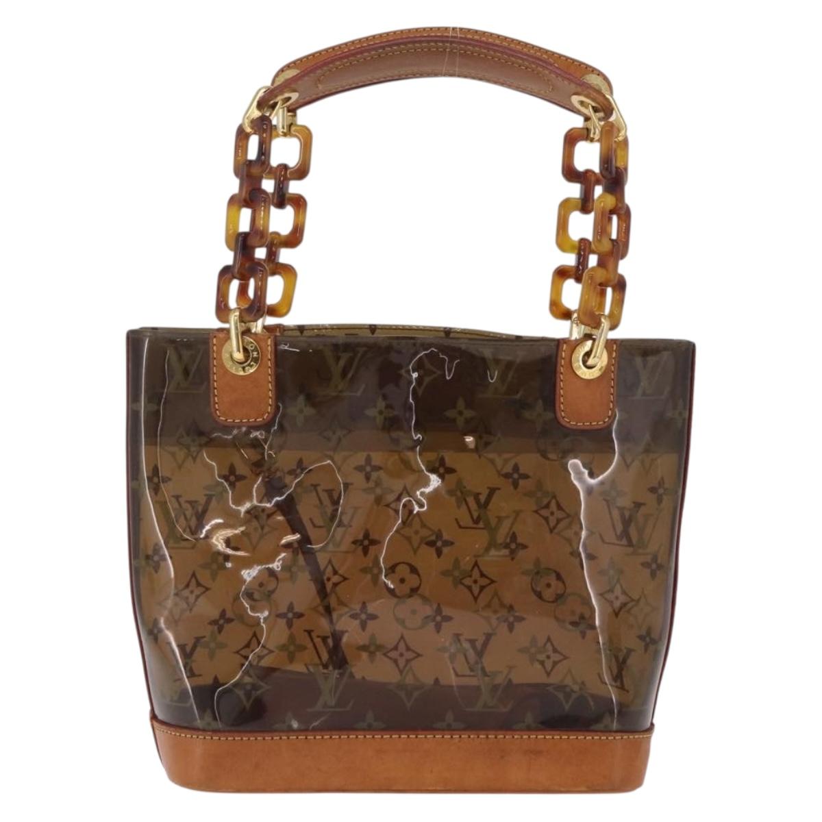 LOUIS VUITTON Monogram Vinyl Cabas Amble PM Tote Bag Brown M92502 LV Auth gh2349