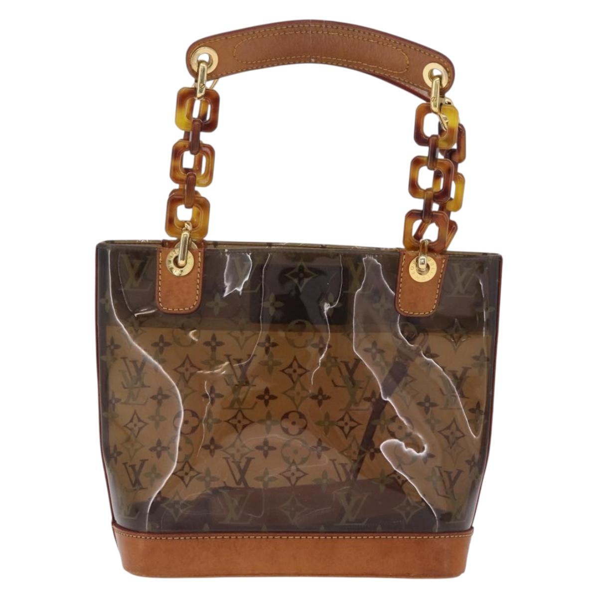 LOUIS VUITTON Monogram Vinyl Cabas Amble PM Tote Bag Brown M92502 LV Auth gh2349