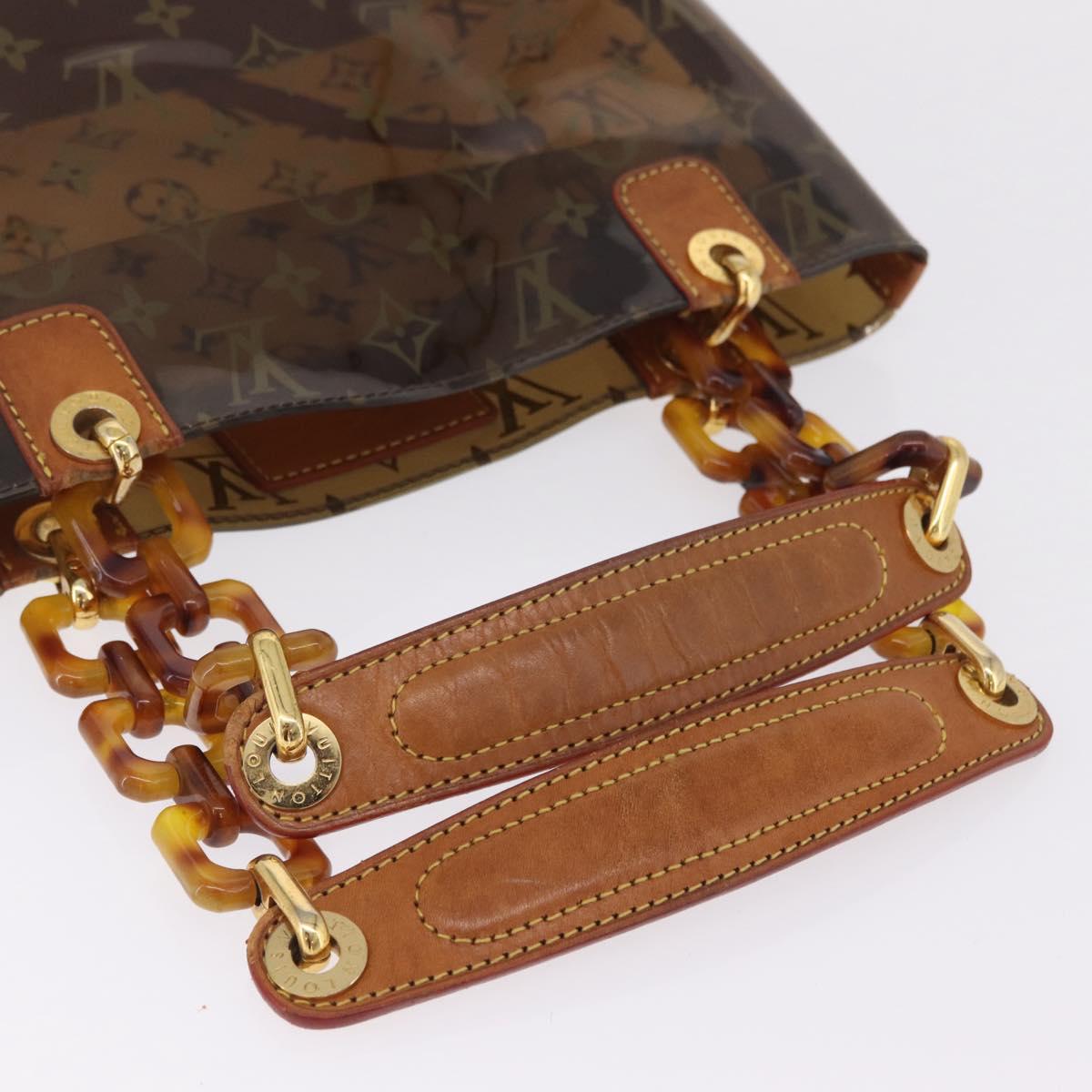 LOUIS VUITTON Monogram Vinyl Cabas Amble PM Tote Bag Brown M92502 LV Auth gh2349