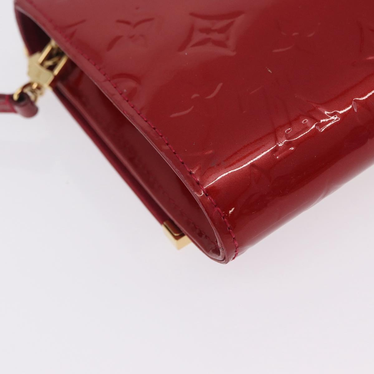 LOUIS VUITTON Monogram Vernis Clutch Ana Bag Rose Andian M90092 LV Auth gh2351