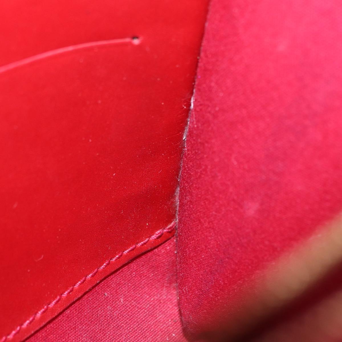 LOUIS VUITTON Monogram Vernis Clutch Ana Bag Rose Andian M90092 LV Auth gh2351