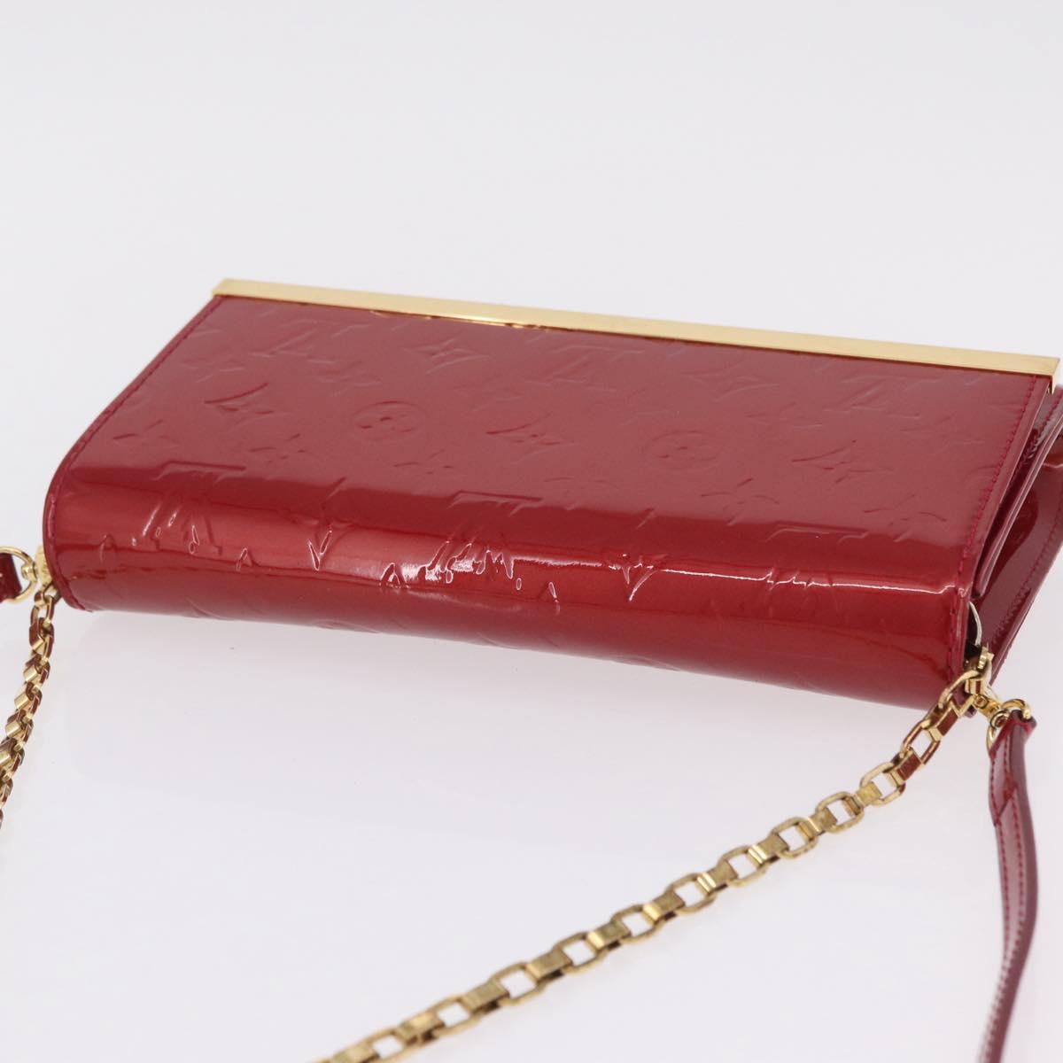 LOUIS VUITTON Monogram Vernis Clutch Ana Bag Rose Andian M90092 LV Auth gh2351
