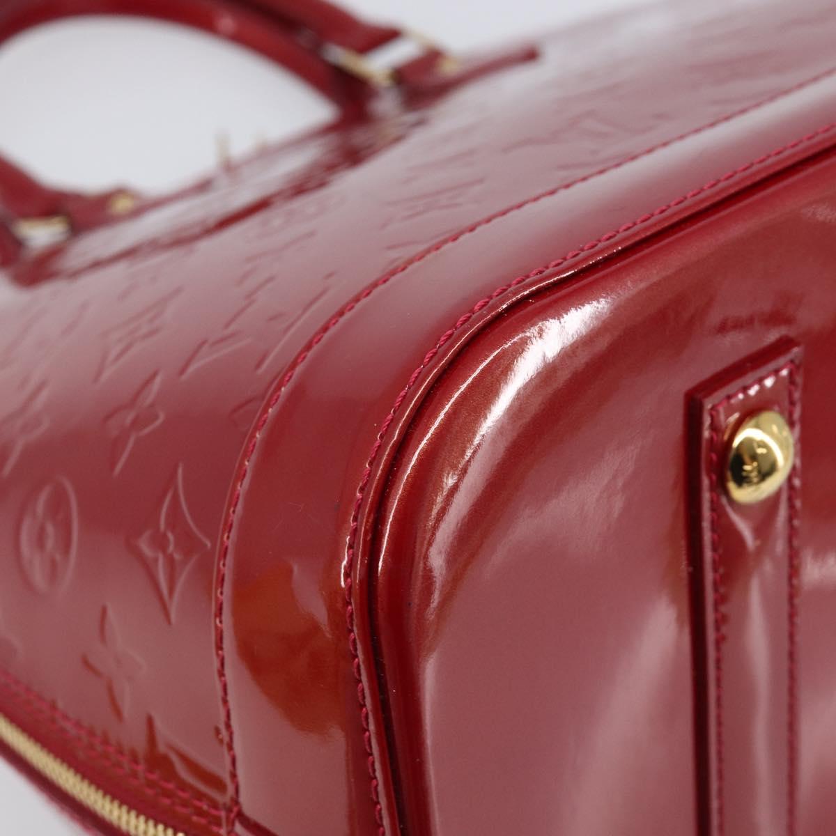 LOUIS VUITTON Monogram Vernis Alma GM Bag Rouge Grunadine M91692 LV Auth gh2354V