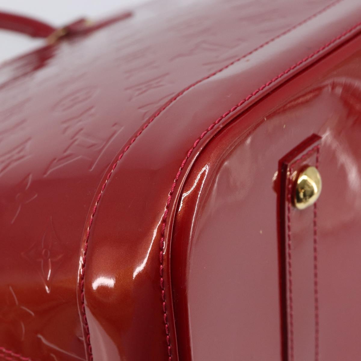 LOUIS VUITTON Monogram Vernis Alma GM Bag Rouge Grunadine M91692 LV Auth gh2354V