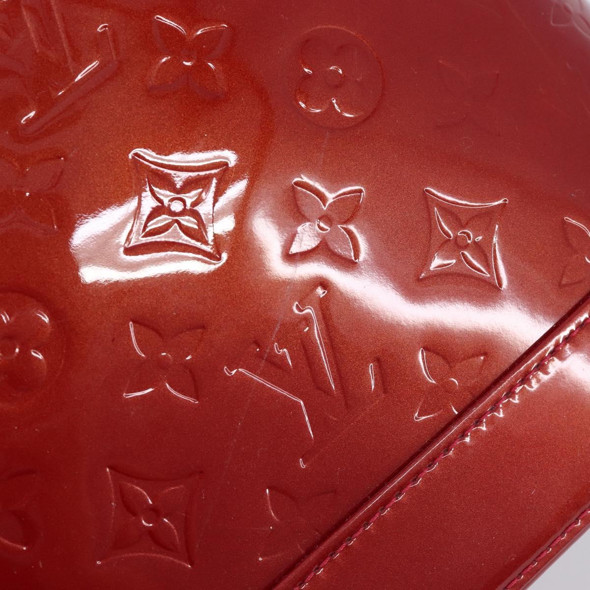 LOUIS VUITTON Monogram Vernis Alma GM Bag Rouge Grunadine M91692 LV Auth gh2354V