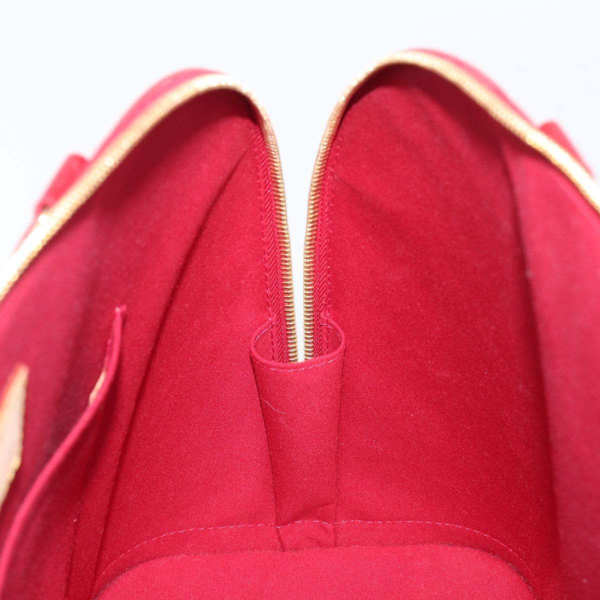LOUIS VUITTON Monogram Vernis Alma GM Bag Rouge Grunadine M91692 LV Auth gh2354V