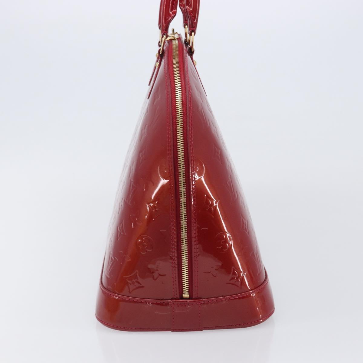 LOUIS VUITTON Monogram Vernis Alma GM Bag Rouge Grunadine M91692 LV Auth gh2354V