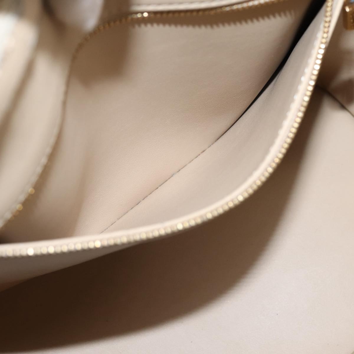 LOUIS VUITTON Monogram Vernis Houston Hand Bag Beige M91004 LV Auth gh2356