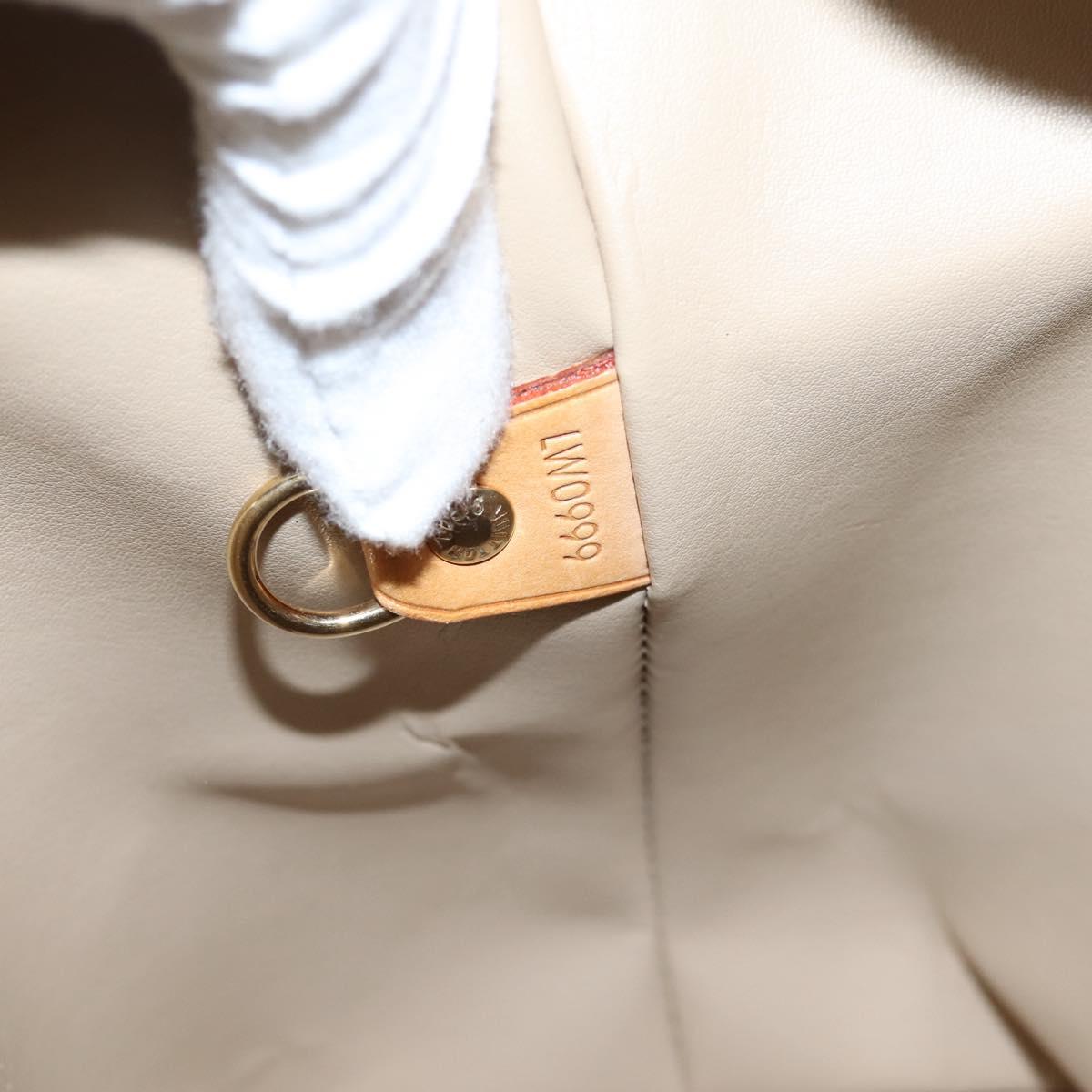 LOUIS VUITTON Monogram Vernis Houston Hand Bag Beige M91004 LV Auth gh2356