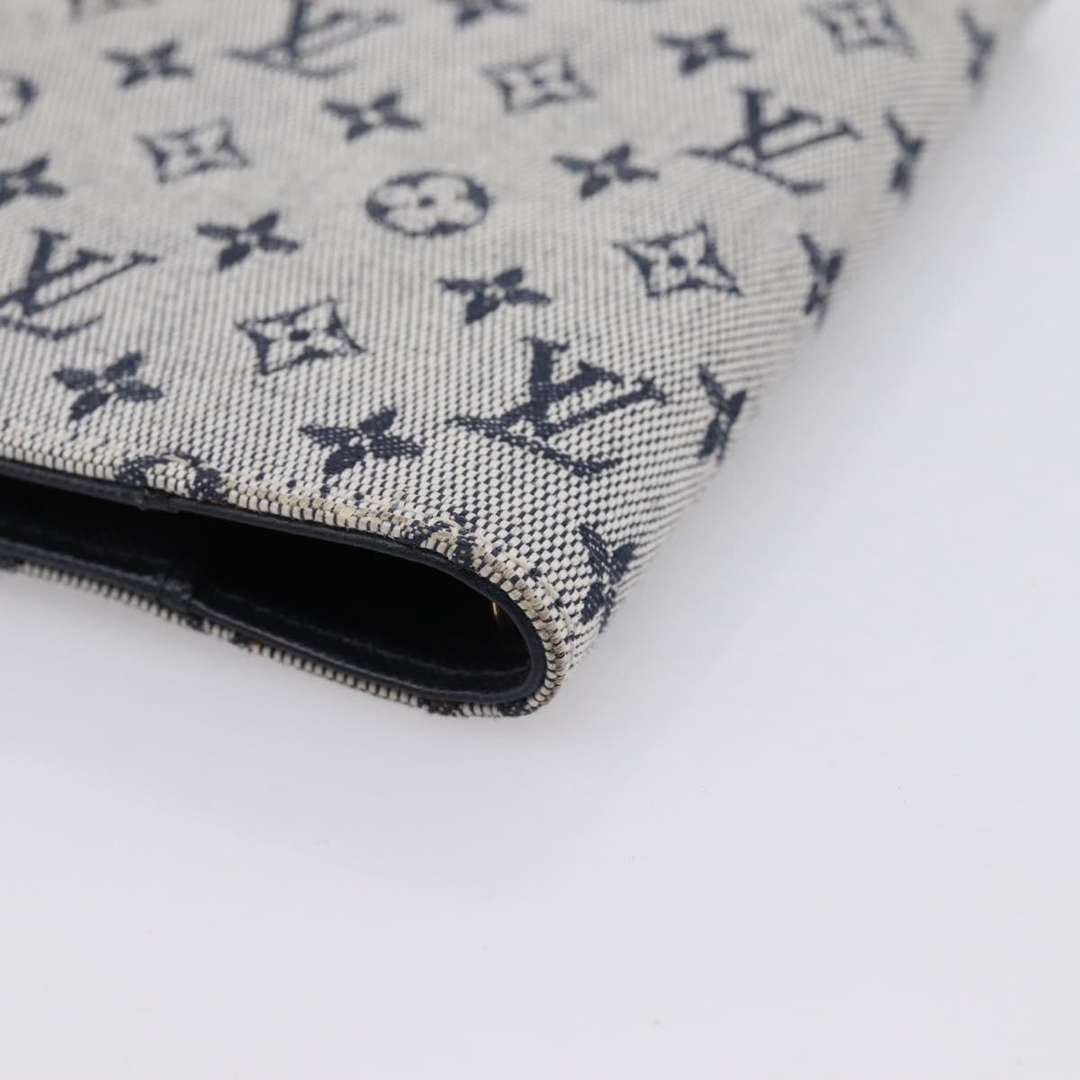 LOUIS VUITTON Monogram Mini Agenda PM Day Planner Cover Blue R20910 Auth gh2363