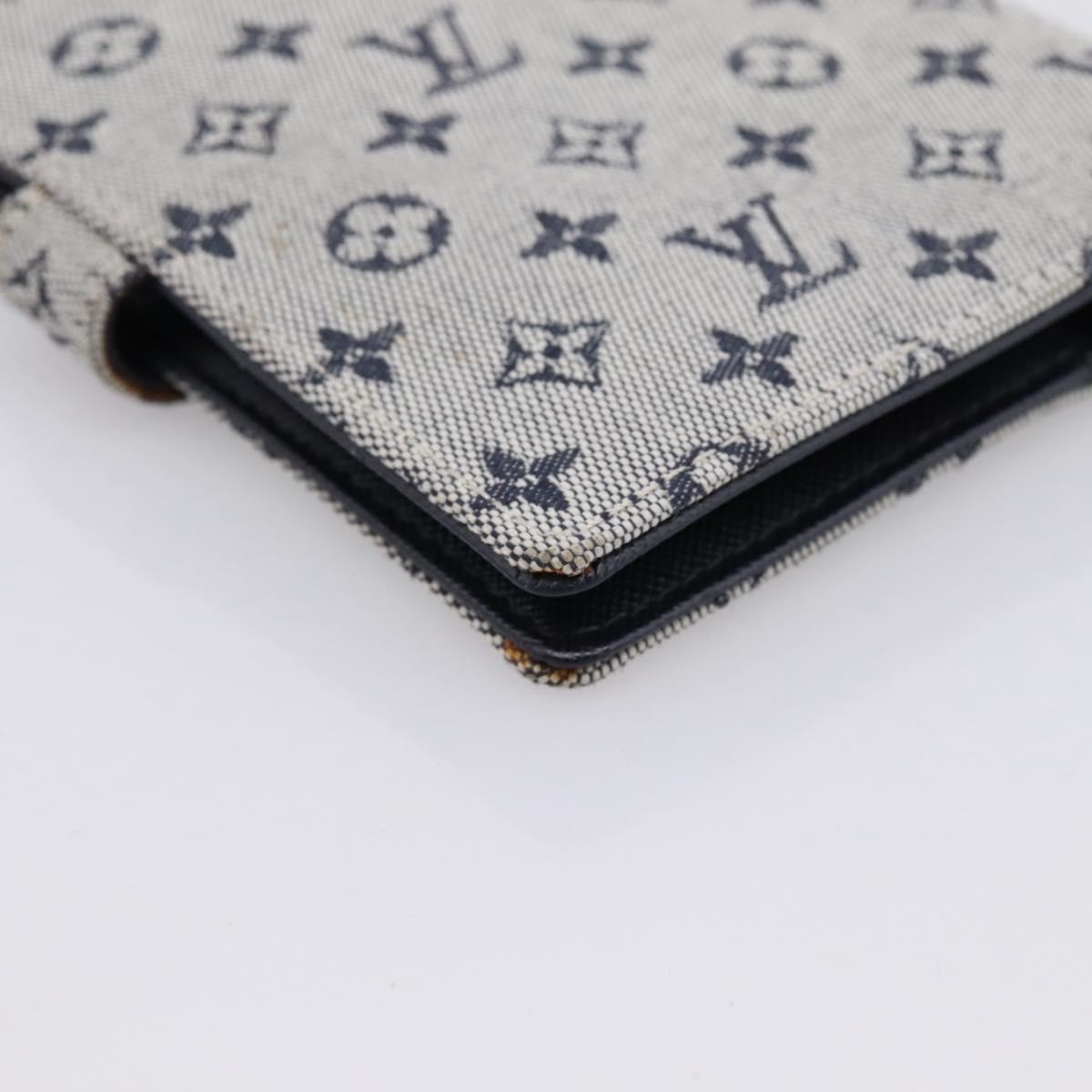 LOUIS VUITTON Monogram Mini Agenda PM Day Planner Cover Blue R20910 Auth gh2363