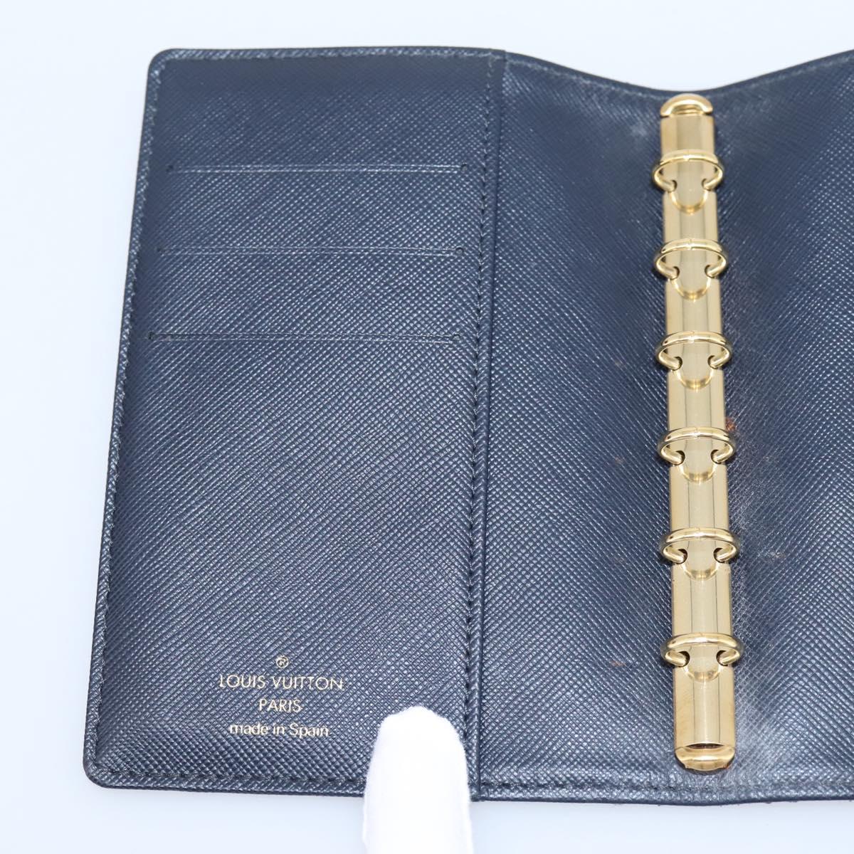 LOUIS VUITTON Monogram Mini Agenda PM Day Planner Cover Blue R20910 Auth gh2363