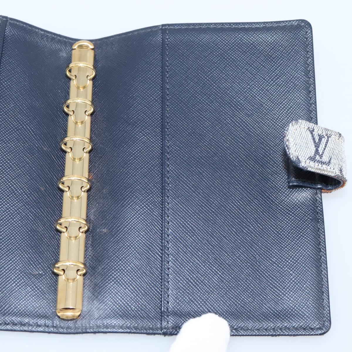 LOUIS VUITTON Monogram Mini Agenda PM Day Planner Cover Blue R20910 Auth gh2363