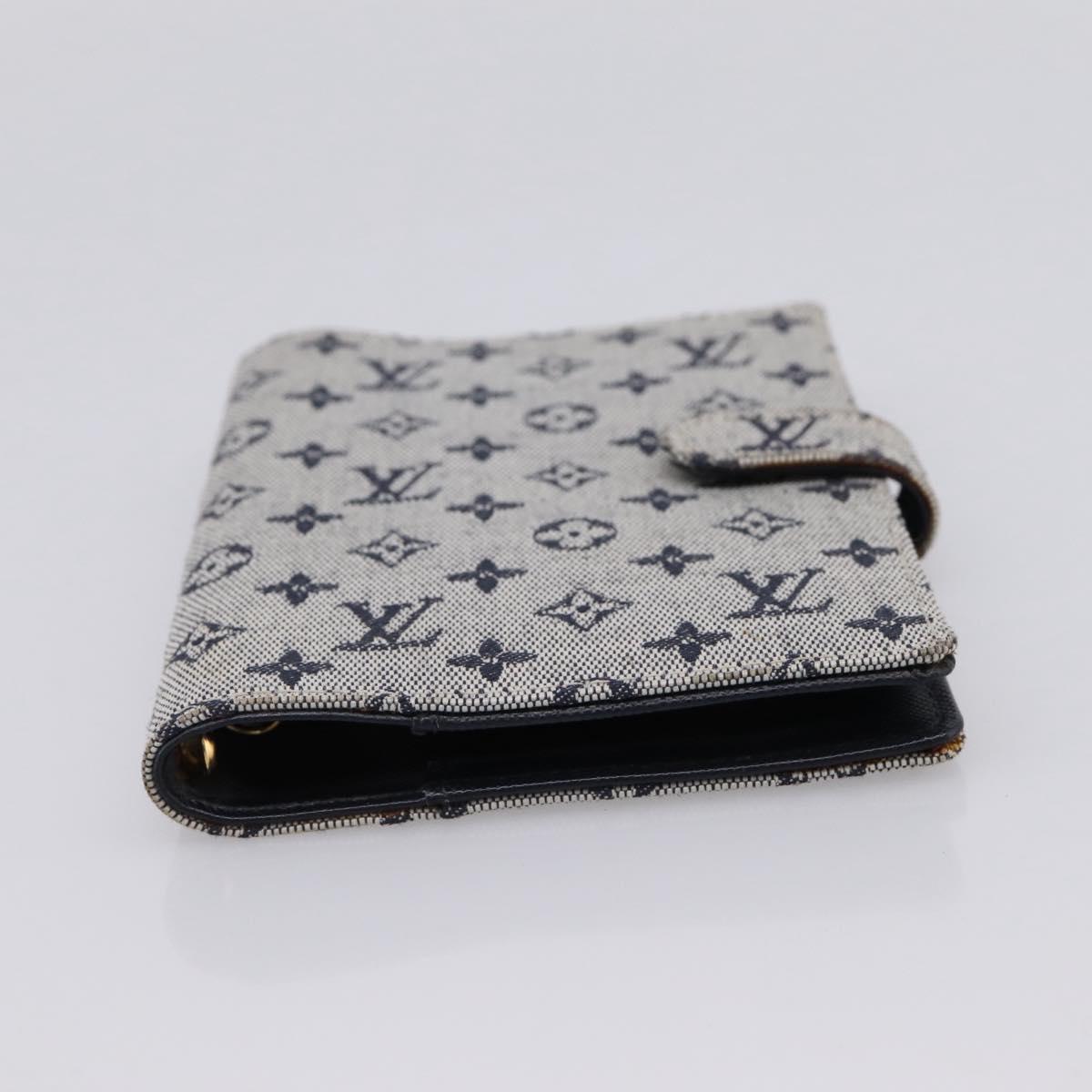 LOUIS VUITTON Monogram Mini Agenda PM Day Planner Cover Blue R20910 Auth gh2363
