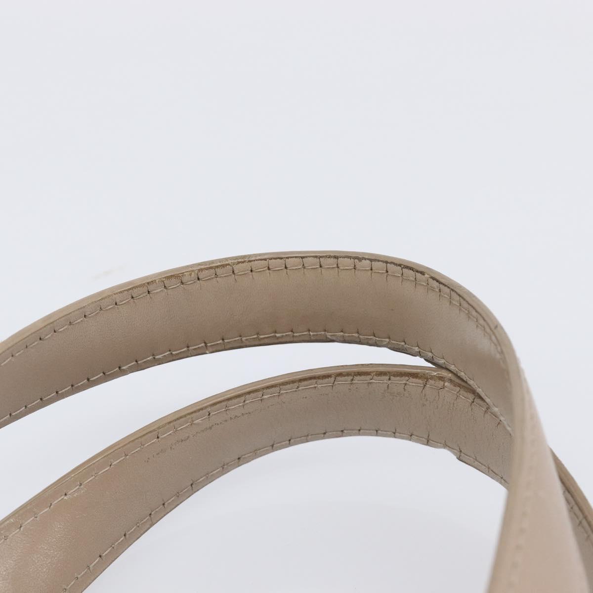 CHANEL New Travel Line Tote Bag Canvas Beige Gold Tone CC Auth gh2368