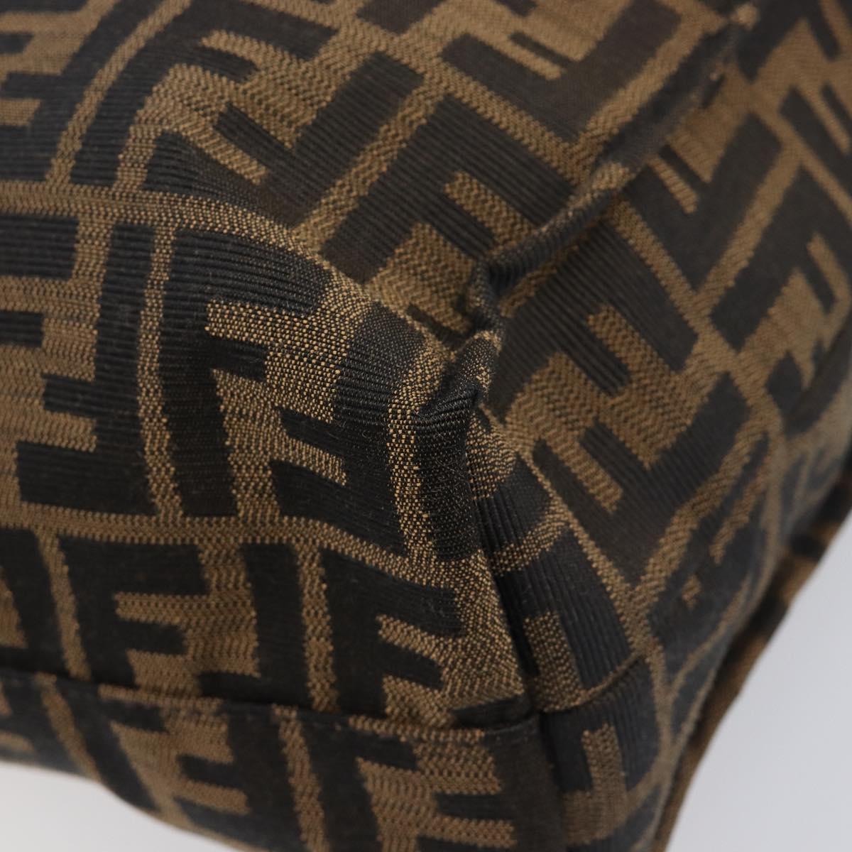 FENDI Zucca Canvas Hand Bag Black 8BH173 Auth gh2369