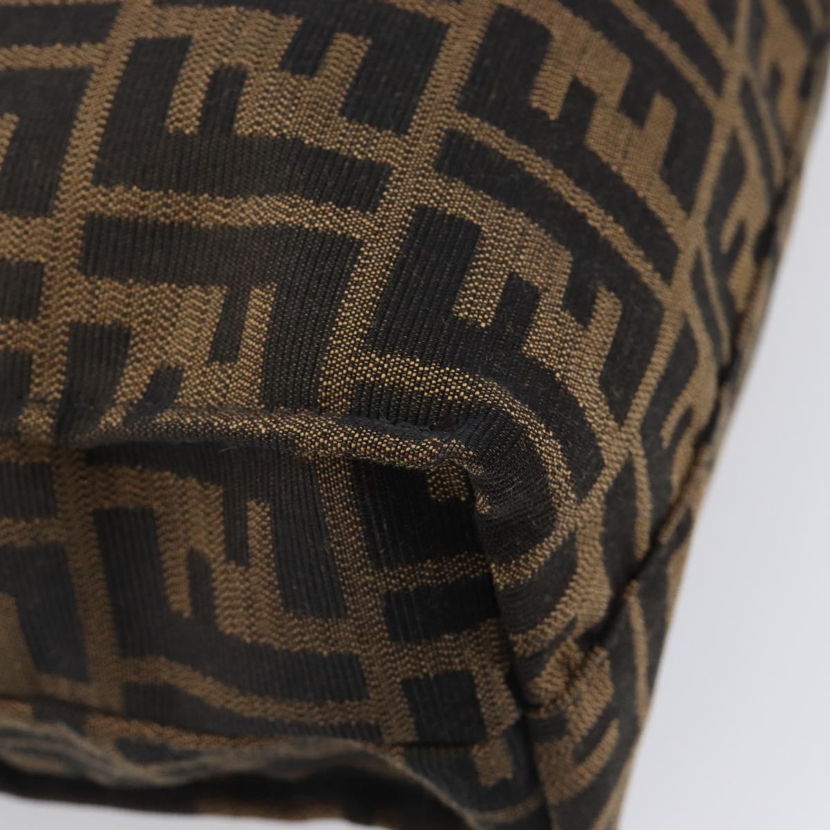 FENDI Zucca Canvas Hand Bag Black 8BH173 Auth gh2369