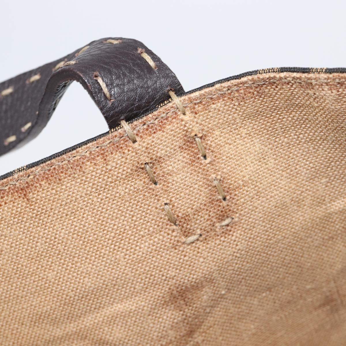 FENDI Zucca Canvas Hand Bag Black 8BH173 Auth gh2369