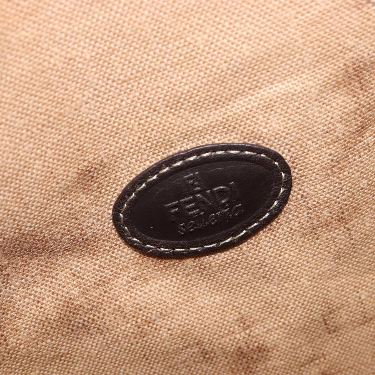 FENDI Zucca Canvas Hand Bag Black 8BH173 Auth gh2369