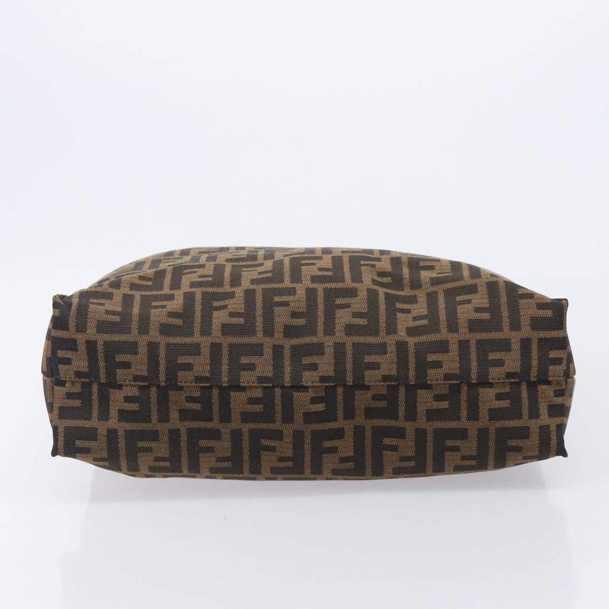 FENDI Zucca Canvas Hand Bag Black 8BH173 Auth gh2369