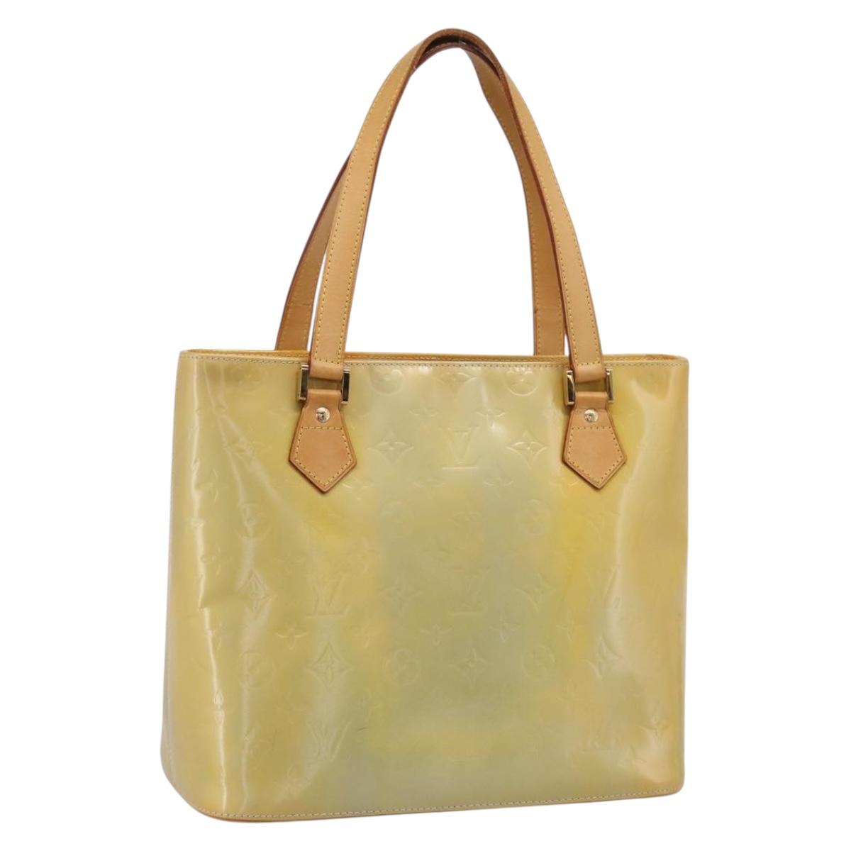 LOUIS VUITTON Monogram Vernis Houston Hand Bag Gris M91053 LV Auth gh2377