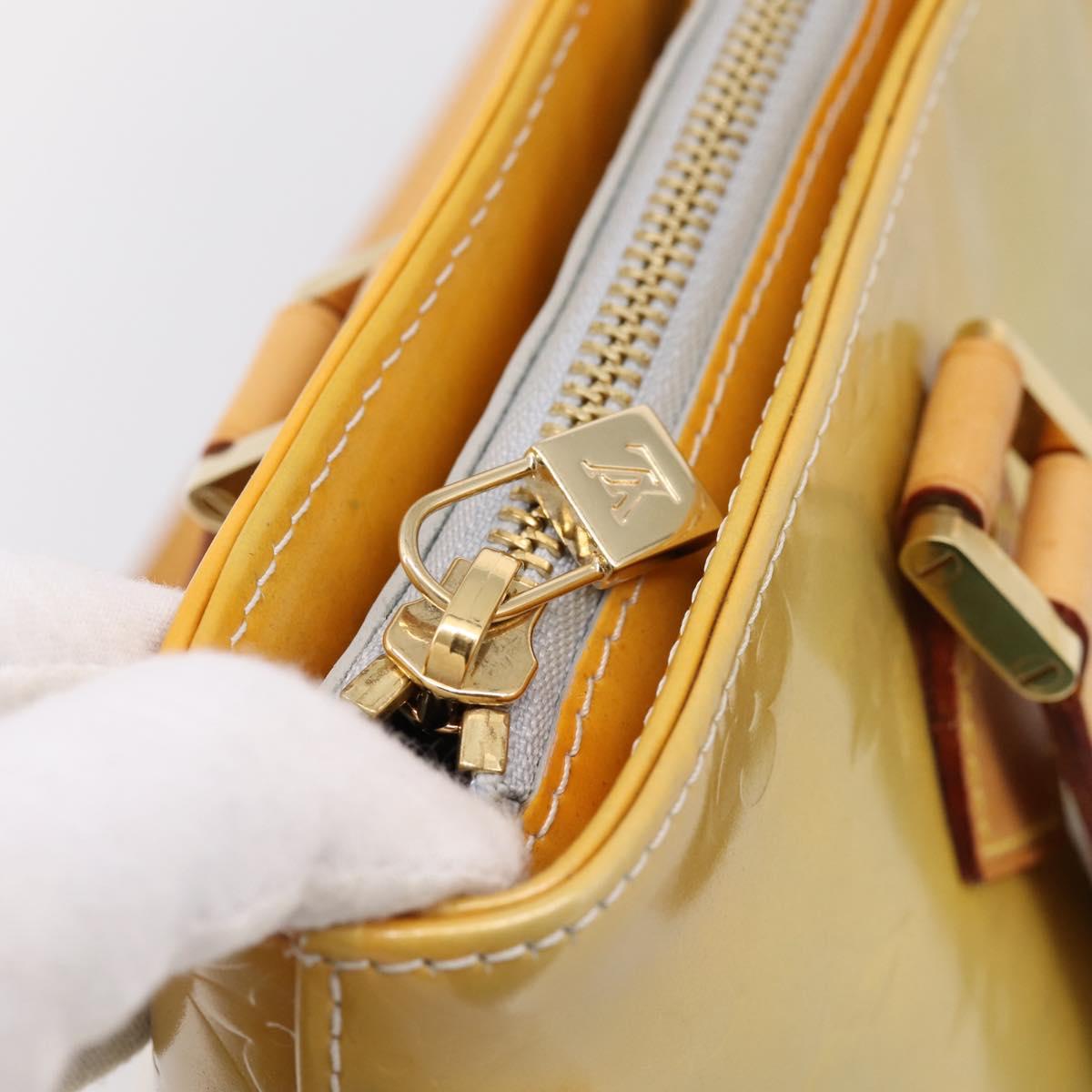 LOUIS VUITTON Monogram Vernis Houston Hand Bag Gris M91053 LV Auth gh2377