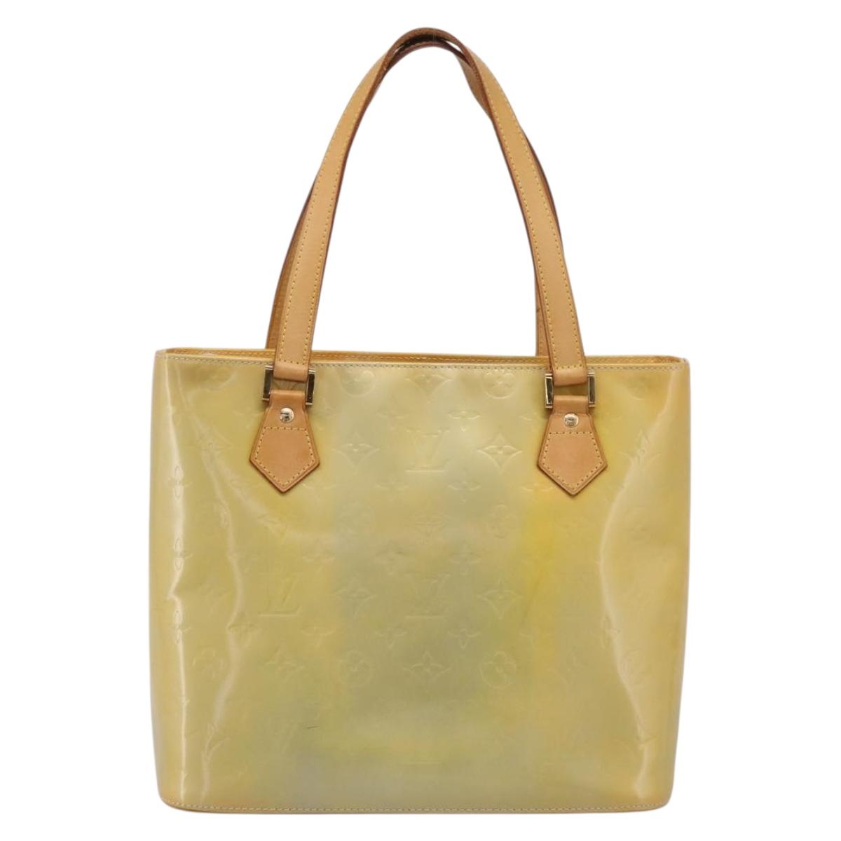 LOUIS VUITTON Monogram Vernis Houston Hand Bag Gris M91053 LV Auth gh2377