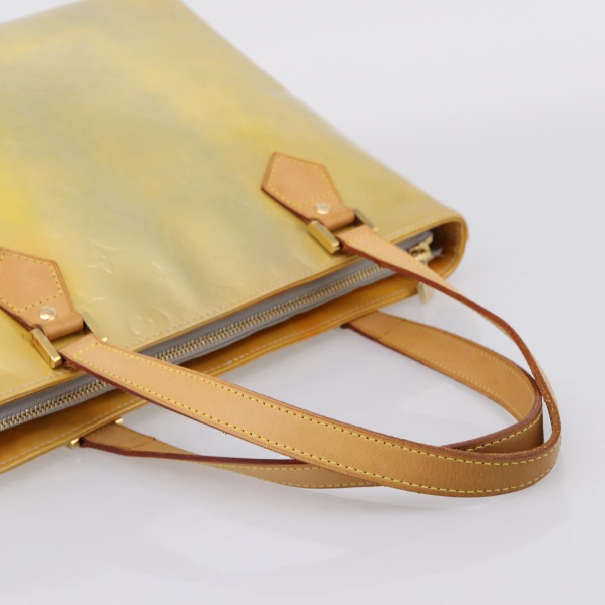 LOUIS VUITTON Monogram Vernis Houston Hand Bag Gris M91053 LV Auth gh2377