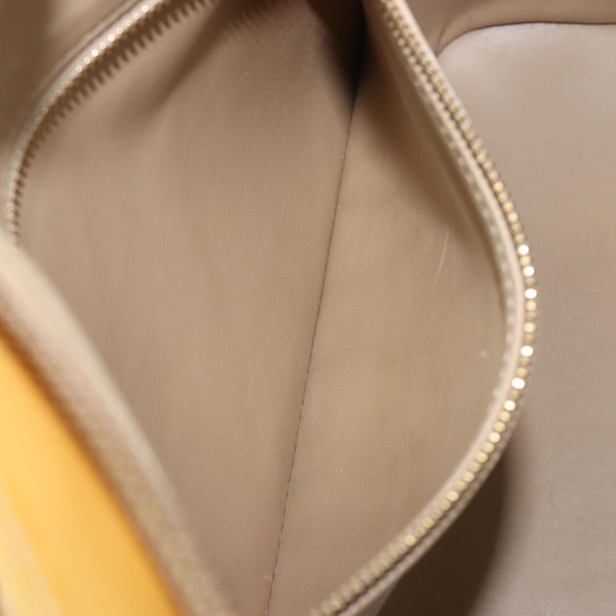 LOUIS VUITTON Monogram Vernis Houston Hand Bag Beige M91004 LV Auth gh2378