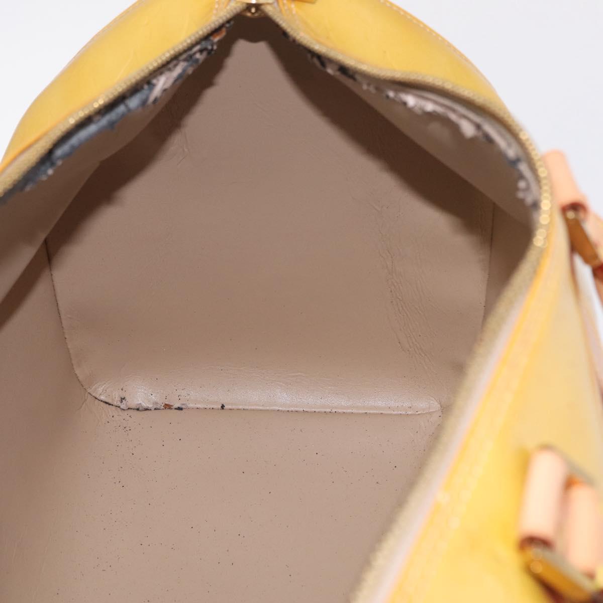 LOUIS VUITTON Monogram Vernis Mercer Boston Bag Beige M91000 LV Auth gh2380