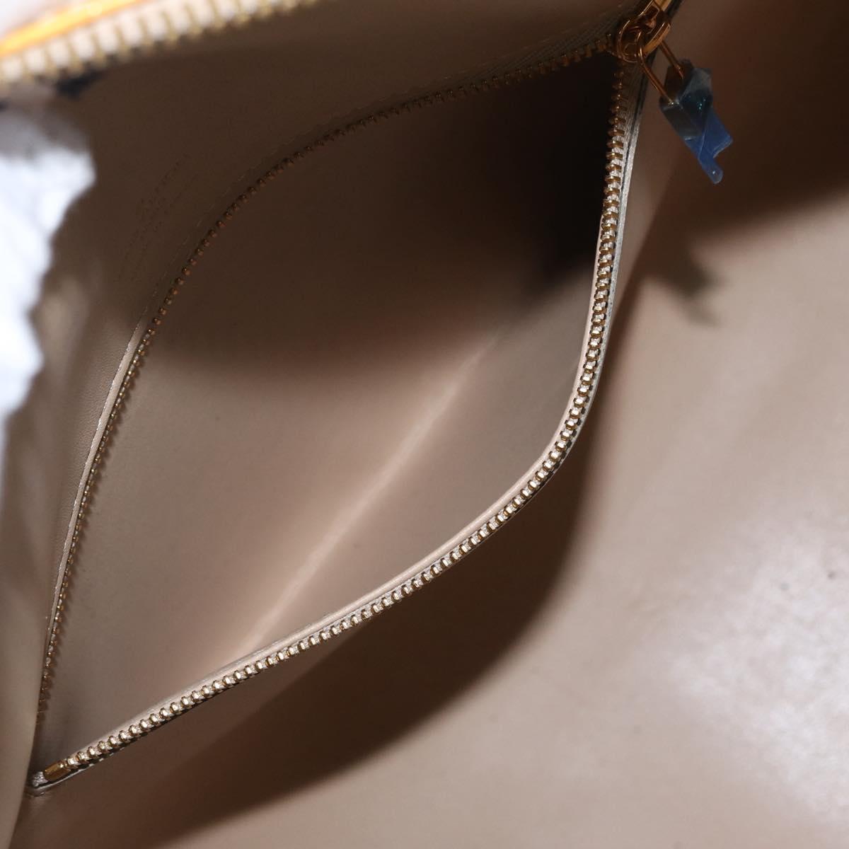 LOUIS VUITTON Monogram Vernis Mercer Boston Bag Beige M91000 LV Auth gh2380