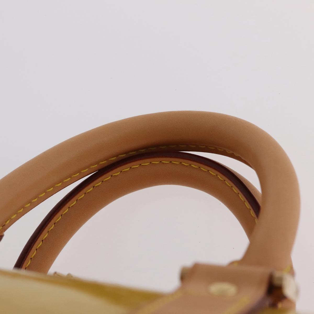 LOUIS VUITTON Monogram Vernis Mercer Boston Bag Beige M91000 LV Auth gh2380