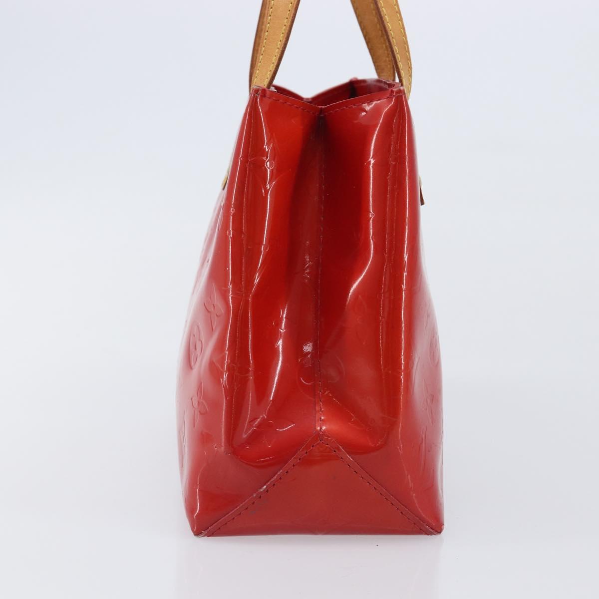 LOUIS VUITTON Monogram Vernis Reade PM Hand Bag Rouge M91088 LV Auth gh2388